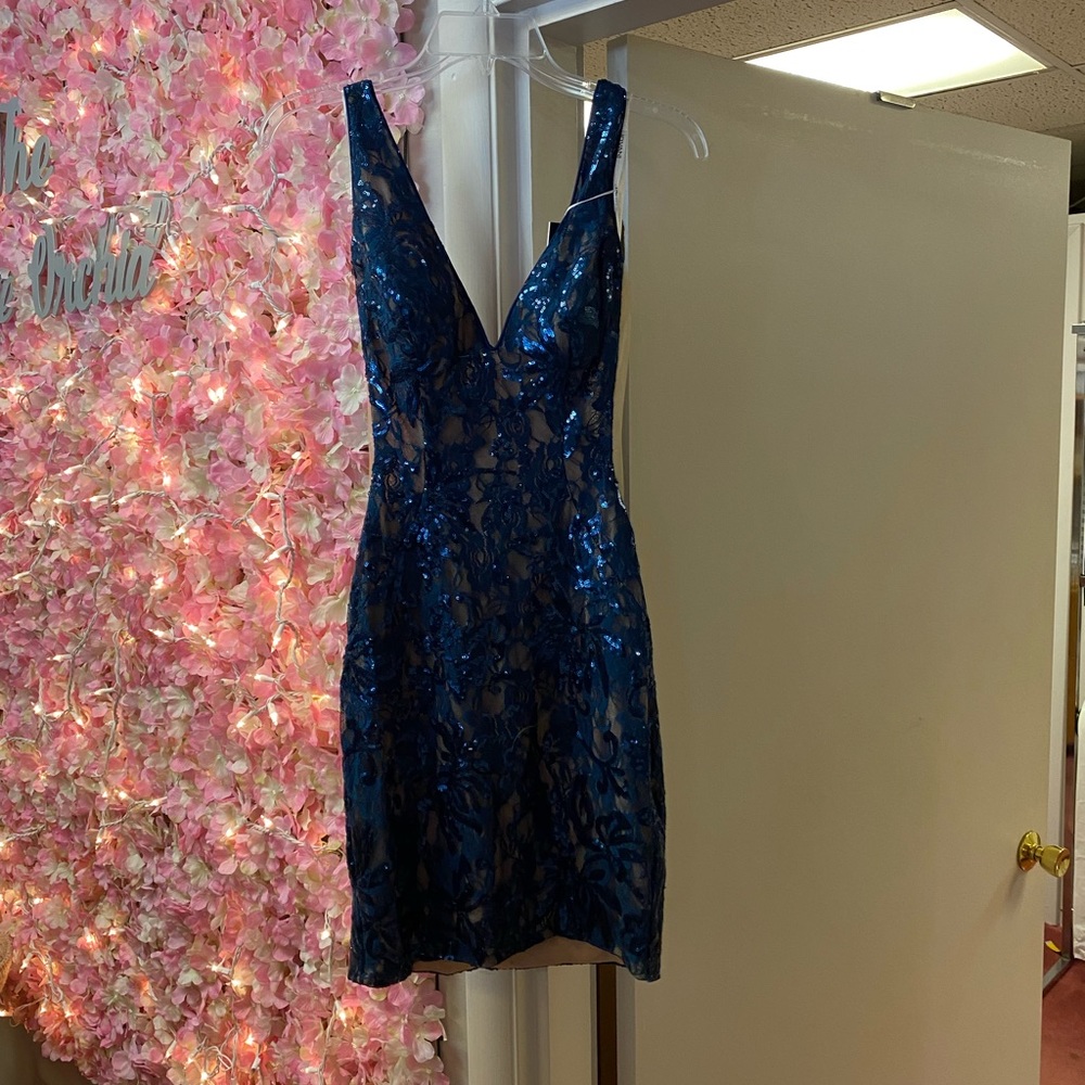 Blue Jovani Homecoming Dress